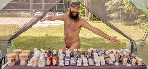Gabe and his hand-made soaps of naked bodies